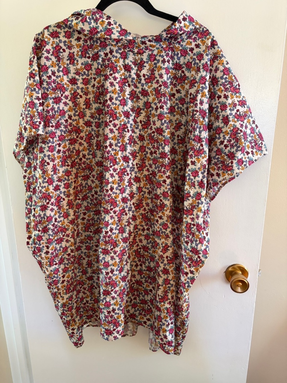 Forever 21 hooded floral poncho